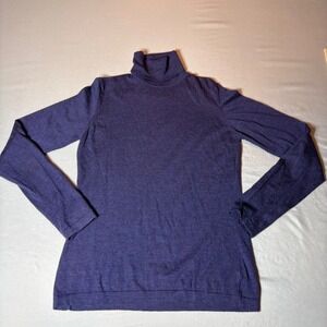 Zanone Flexwool Purple Turtleneck Sweater Womens 44 (12-14,XL) Micron Wool Italy